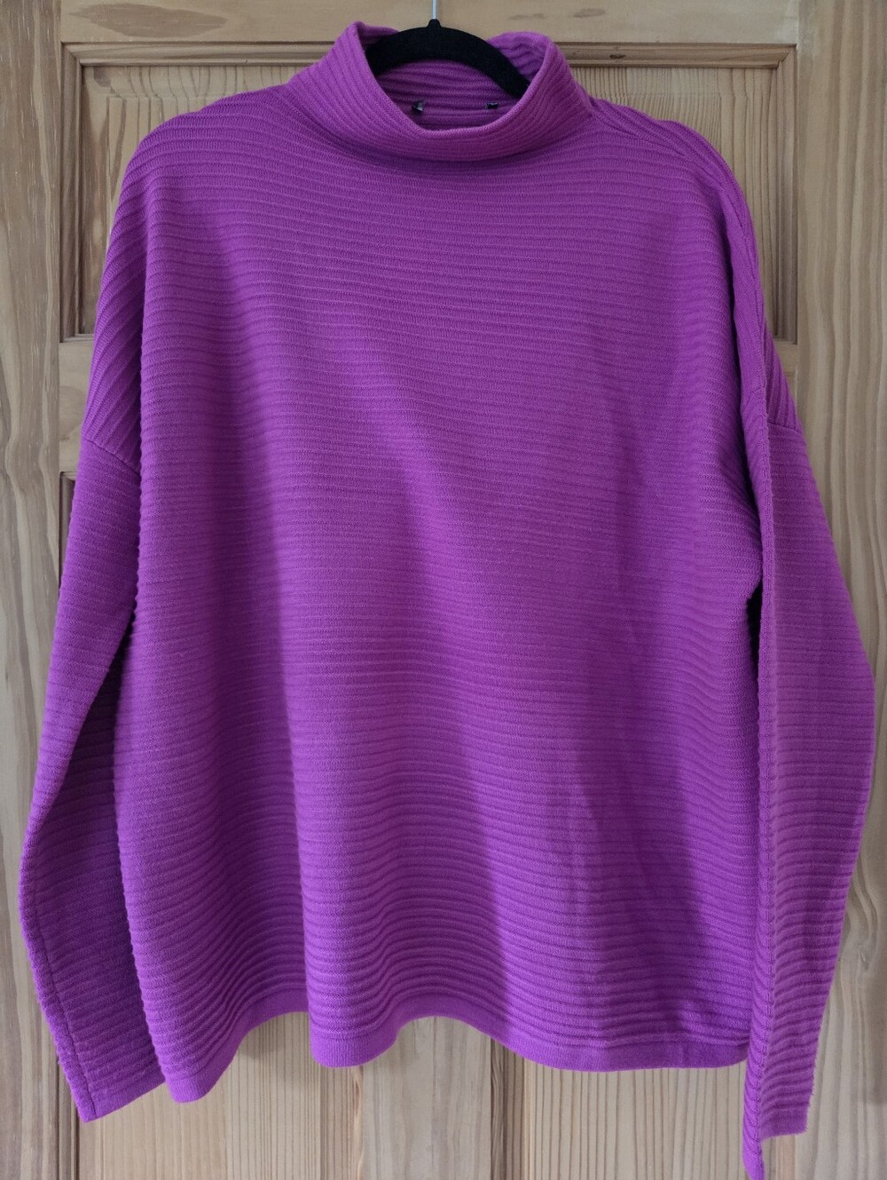 French Connection Babysoft High Neck Ribbed Sweater Boxy Oversized Cut Sz Medium